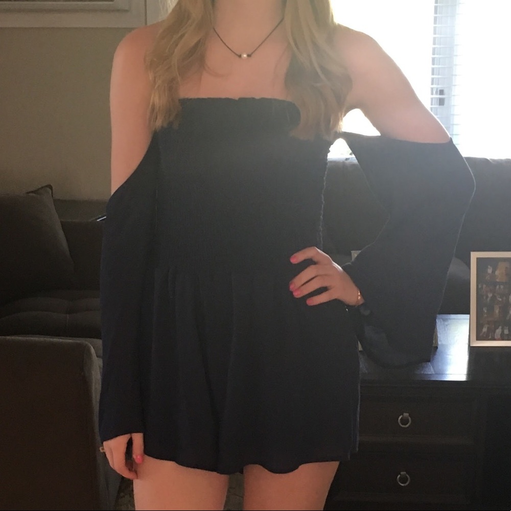 navy blue romper
